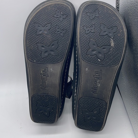 Alegria Black Pebbled Mules - Clogs leather Sz 39 - Picture 8 of 9